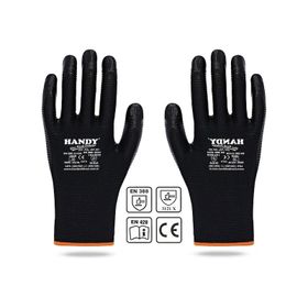 Handy HN-99 Nitril Kaplama Siyah No: 10/XL Sanayi Usta Eldiveni Koruyucu Eldiven
