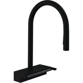 Hansgrohe Aquno Select M81 Tek Kollu Satin Siyah Krom Eviye Bataryası