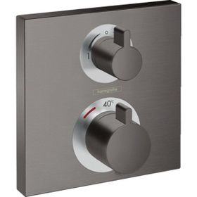 Hansgrohe Ecostat Siyah Krom Duş Termostatı Bataryası