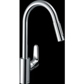 Hansgrohe HG31815000 Focus M41 Tek Kollu Eviye Bataryası 240 2 Jet Çekilebilir El Duşu