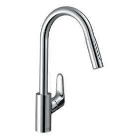 Hansgrohe HG31815000 Focus M41 Tek Kollu Eviye Bataryası 240 2 Jet Çekilebilir El Duşu