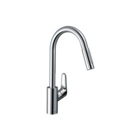 Hansgrohe HG31815000 Focus M41 Tek Kollu Eviye Bataryası 240 2 Jet Çekilebilir El Duşu