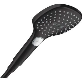 Hansgrohe Mat-Siyah 120 3 Jet Raindance Select E El duşu