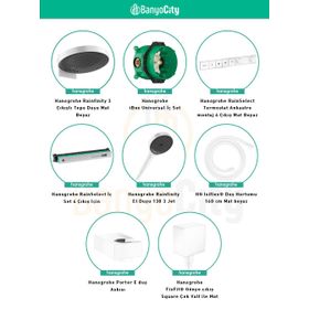 Hansgrohe Rainfinity 4 Çıkışlı Ankastre Duş Sistemi