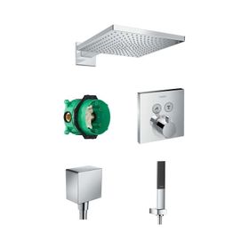 Hansgrohe Shower Select 2 Çıkış Krom Termostatik Ankastre Banyo Seti