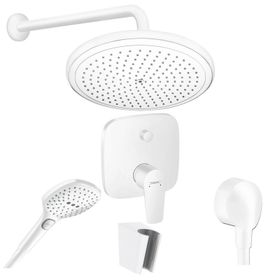 Hansgrohe Talis E Satin Beyaz Ankastre Duş Seti