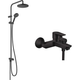 Hansgrohe Vernis Blend 200 1 Jet Reno Mat Siyah Duş Kolonu Seti