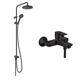 Hansgrohe Vernis Blend 200 1 Jet Reno Mat Siyah Duş Kolonu Seti