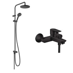 Hansgrohe Vernis Blend 200 1 Jet Reno Mat Siyah Duş Kolonu Seti