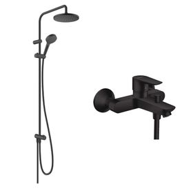 Hansgrohe Vernis Blend 200 1 Jet Reno Mat Siyah Duş Kolonu Seti