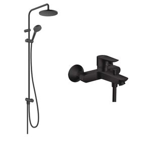 Hansgrohe Vernis Blend 200 1 Jet Reno Mat Siyah Duş Kolonu Seti