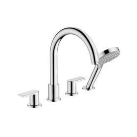 Hansgrohe Vernis Shape 4 Delikli Krom Küvet Bataryası