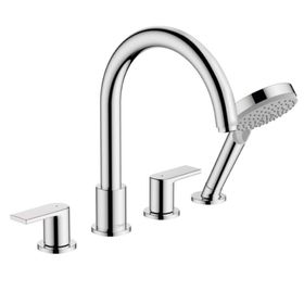 Hansgrohe Vernis Shape 4 Delikli Krom Küvet Bataryası