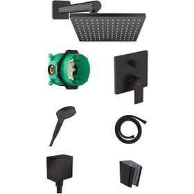 Hansgrohe Vernis Shape Mat Siyah Ankastre Banyo Seti