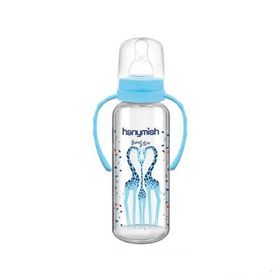 Hanymish 0-6 Ay 240 ml Kulplu Mavi Biberon