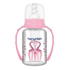 Hanymish 125 cc Pembe Kulplu Cam Biberon