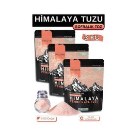 Hanzade Bitkisel 1 kg Granül Pembe Himalaya Tuzu (3 adet)