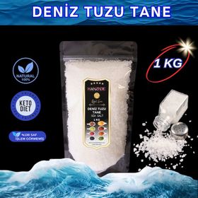 Hanzade Bitkisel 1 kg Tane Granül İyot İlavesiz Saf Deniz Tuzu