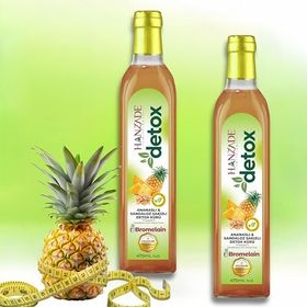 Hanzade Bitkisel 475 ml Ananaslı & Sandaloz Sakızlı Detox Şurubu