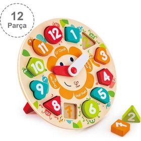 Hape 12 Parça Chunky Puzzle Saat Yapbozu