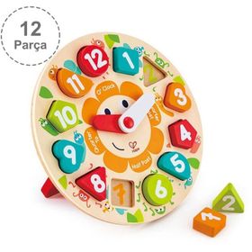 Hape 12 Parça Chunky Puzzle Saat Yapbozu
