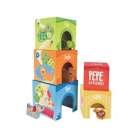 Hape +18 Ay 9 Parça 13x13x13 cm Friendship Tower Ahşap Küpler
