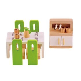 Hape Oyuncak Yemek Odası Eşya Seti Wooden Toys Dining Room