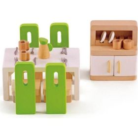 Hape Oyuncak Yemek Odası Eşya Seti Wooden Toys Dining Room