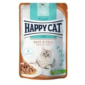 Happy Cat Meat in Sauce Skin Coat 85 gr Deri ve Tüy Sağlığı Kedi Yaş Maması