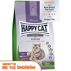 Happy Cat Senior Kuzu Etli 10 Yaş ve Üzeri Yaşlı 4 kg Kedi Maması