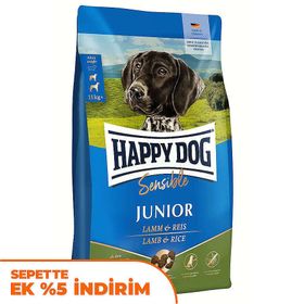 Happy Dog Sensible Junior Kuzu Etli 4 kg Yavru Köpek Maması