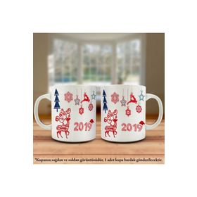 Happy New Year-Yeni Yıl Geyik Kupa Bardak