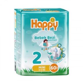 Happy No:2 Mini 60 Adet Bebek Bezi