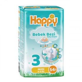 Happy No:3 Midi 54 Adet Bebek Bezi