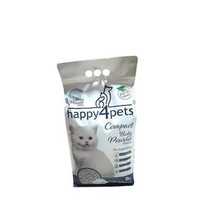 Happy4pets 10 lt Baby Powder Kokulu Topaklaşan İnce Taneli Kedi Kumu