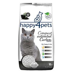 Happy4pets Aktif Karbon Doğal Topaklanan 10 lt Kedi Kumu