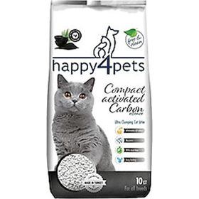Happy4pets Aktif Karbon Topaklaşan Bentonit 10 lt Kedi Kumu