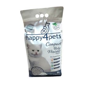 Happy4pets Doğal İnce Taneli Bebek Pudralı 10 lt Kedi Kumu