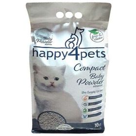 Happy4pets Doğal İnce Taneli Bebek Pudralı 10 lt Kedi Kumu