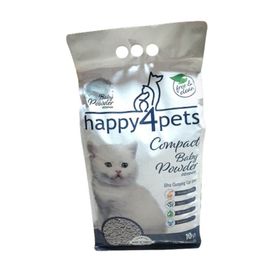 Happy4pets Doğal İnce Taneli Bebek Pudralı 10 lt Kedi Kumu