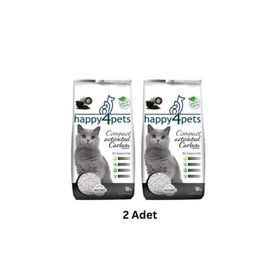 Happy4pets Topaklaşan Activ Carbon İnce Taneli 2x10 lt Kedi Kumu