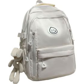 Happylifee 6930 Beyaz Kampüs Öğrenci Unisex Okul Çantası
