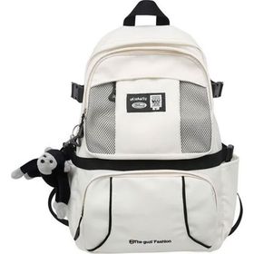 Happylifee GZ6684 Beyaz Kampüs Öğrenci Unisex Okul Çantası