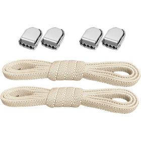 Hapshoe Akıllı Kilitli Ayarlanabilir 1 Çift Bej 6 mm Lastik Pratik Bağcık