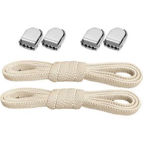 Hapshoe Akıllı Kilitli Ayarlanabilir 1 Çift Bej 6 mm Lastik Pratik Bağcık