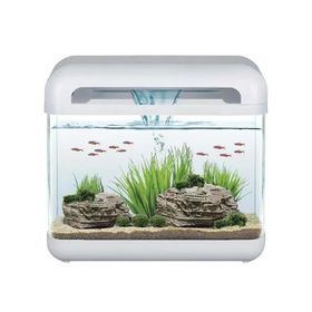Haqos ES 400 Nano Şelale Filtreli 15 lt Beyaz Dekoratif Akvaryum