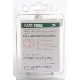 Hard Steel 060671-012 Düz Makine Siyah 100 Adet Ayak Vidası
