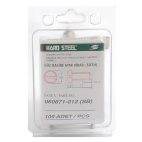 Hard Steel 060671-012 Düz Makine Siyah 100 Adet Ayak Vidası