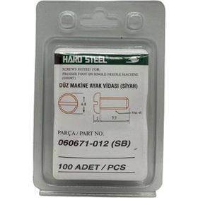 Hard Steel 060671-012 Düz Makine Siyah 100 Adet Ayak Vidası