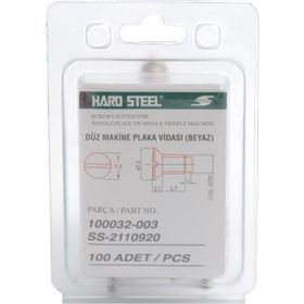 Hard Steel 100032 - 003 100 Adet Düz Makine Plaka Nikel Vida